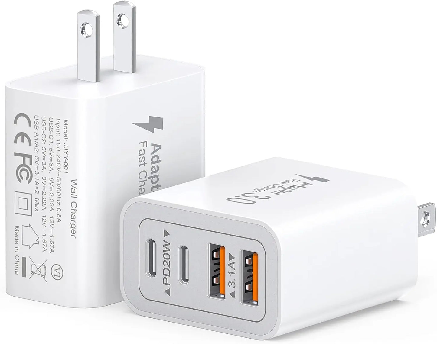 💥40W Fast Charger | 4-Port USB-C Wall Adapter (Dual PD & QC)
Compatible with iPhone 16/15, Galaxy, iPads, AirPods & More💥💥