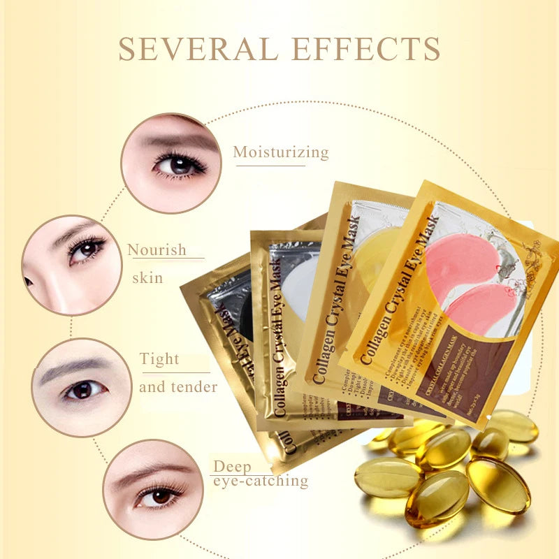“24K Gold Under Eye Patches – Collagen & Hyaluronic Acid for Dark Circles, Puffy Eyes & Wrinkles – Spa Treatment at Home”